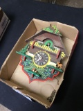 vintage, handpainted, cuckoo, clock case no weights