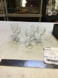 vintage five piece crystal cordials