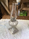antique oil lamp with shade excellent condition