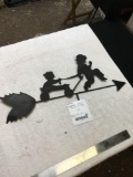 Metal garden weathervane prop