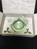 vintage MOSSER glass Jennifer set number six green Childs miniature set