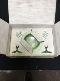 vintage MOSSER glass Jennifer set number six green Childs miniature set