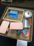 box of children?s kitchen, ware toys