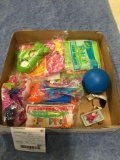 box of various early 1990s, fast food, toy giveaways