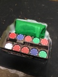 Texas Holdem poker set complete in metal case