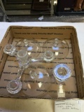 vintage 1940s glass candleholders
