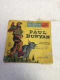 vintage 45 RPM record with cover the story of Paul Bunyan