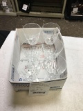 vintage, six piece, crystal water glasses excellent shape