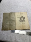 1905 instructions for singer sewing machine pamphlet