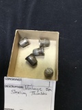 vintage five piece sterling Thimbles