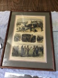 antique page from newspaper dated 11 3 1877 framed