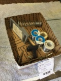 box of soldering items to include holder