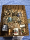 box of 10+ miscellaneous shot glasses