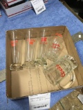 vintage box of beer glasses