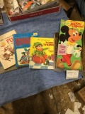 box of vintage kids coloring books