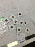 vintage Lincoln wheat pennies, very high grade dates are 40s and 50s