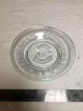 Glass children's alphabet plate