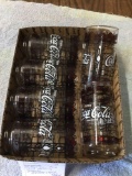 vintage, six piece, Coca-Cola drinking glasses Tiffany style