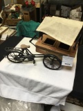 bike flower pot display metal and wood