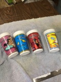 vintage, four piece Aladdin plastic cups