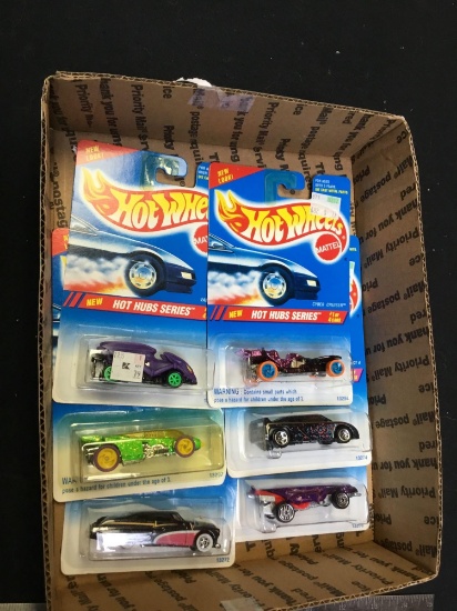 6pc. hot wheels, assorted series early 1990s in package