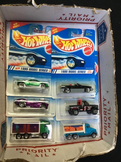 six piece hot wheels sorted series early 1990s in package