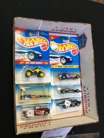 6pc. hot wheels, assorted series early 1990s in package