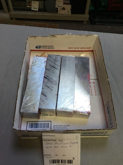 four piece solid aluminum each bar measures 6 inch