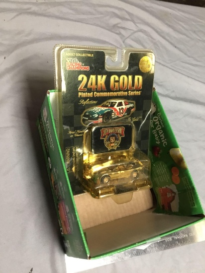 racing champions, 24kt gold 50th anniversary diecast car sealed