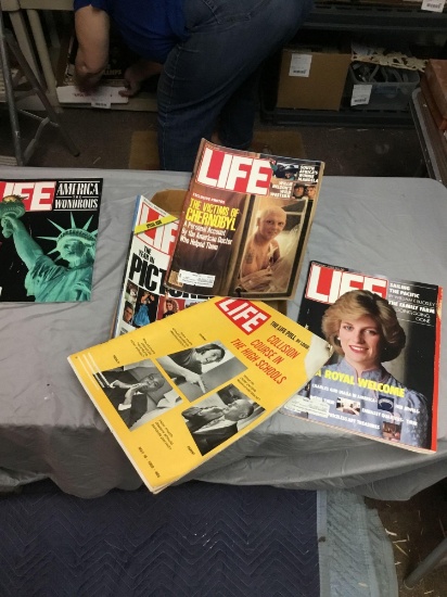 box of vintage life magazines