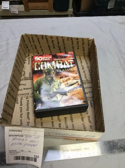box of movies never played