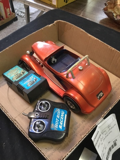 RC hot rod with charger and controller untested