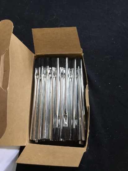 box of solder acid brushes