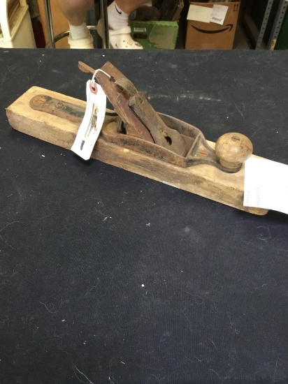 antique wood plane with blade