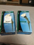 two piece outdoor floodlights, never used