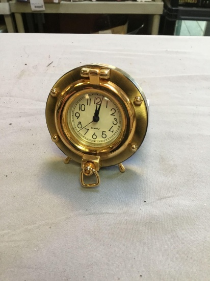 maritime desk, brass desk clock