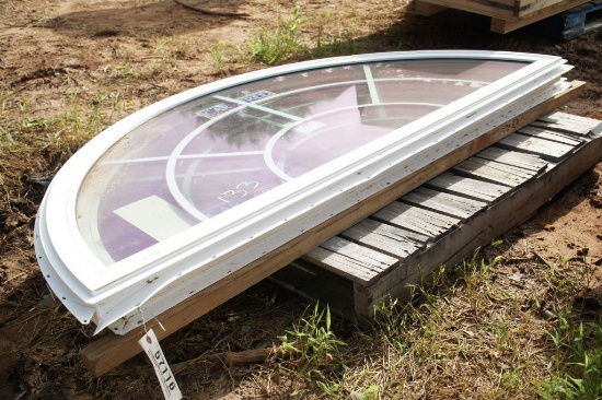 (2) 36" CRESENT WINDOW PANES