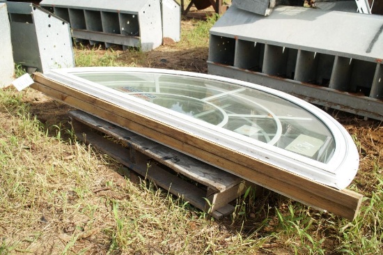 (2) 36" CRESENT WINDOW PANES