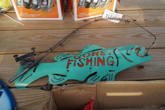 GONE FISHING SIGN
