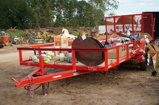 2019 CLAYS 76" X 16' DBL AXLE RED TRAILER