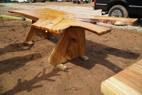 150 YEAR OLD ELM TABLE 114" X 48"