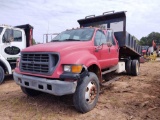 2000 FORD F750 XL SUPER DUTY S/A FLATBED TRUCK