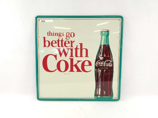 COCA-COLA "THINGS GO BETTER WITH COKE" METAL SIGN