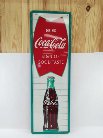 COCA COLA "SIGN OF GOOD TASTE" METAL SIGN