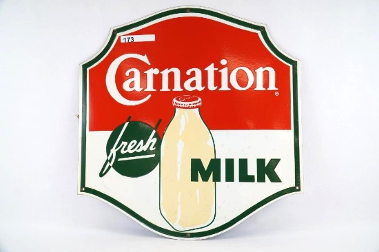 CARNATION "FRESH MILK" METAL SIGN