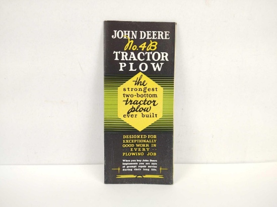JOHN DEERE NO. 4 B PLOW LITERATURE