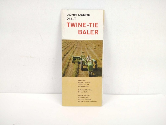 JOHN DEERE 214-T TWINE TIE BALER LITERATURE