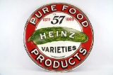 HEINZ PURE FOODS PRODUCTS CIRCLE METAL SIGN