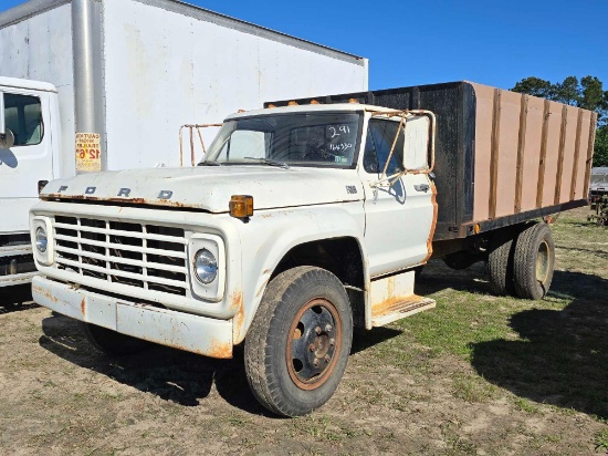 1975 FORD F600 S/A FLATBED TRUCK SRING SUSPENSION | Online Auctions ...