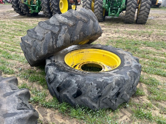 (2) 480/70R34 TIRES & RIMS | Online Auctions | Proxibid